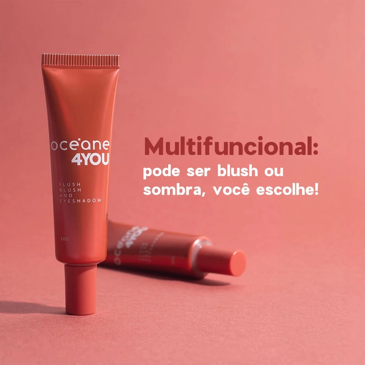 Produto: Kit Océane 4you Trio de Sombras Cooper Shine Hidratante Labial Clear e Blush Líquido Laranja (3 Produtos)