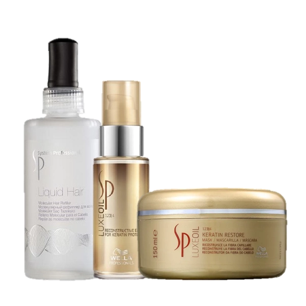 Produto: SP System Professional Luxe Oil Keratin Protect Mascara 150ml Oleo Capilar 30ml e Liquid Hair 100ml