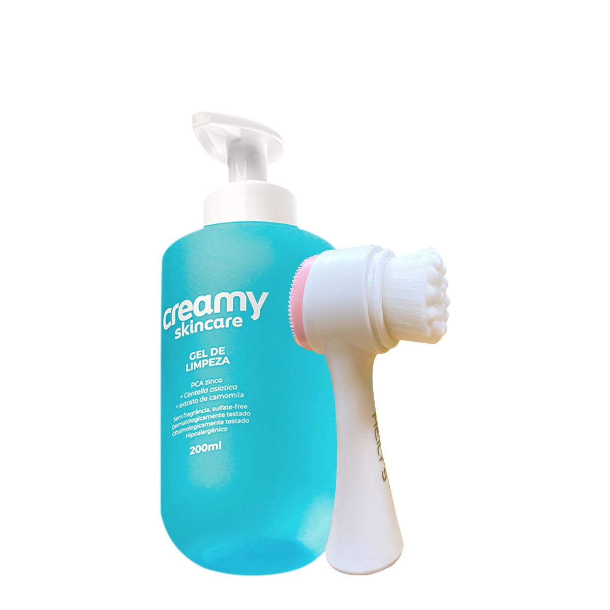 Produto: Kit Creamy Skincare Gel de Limpeza Escova de Limpeza Facial 2 em 1 (2 produtos)