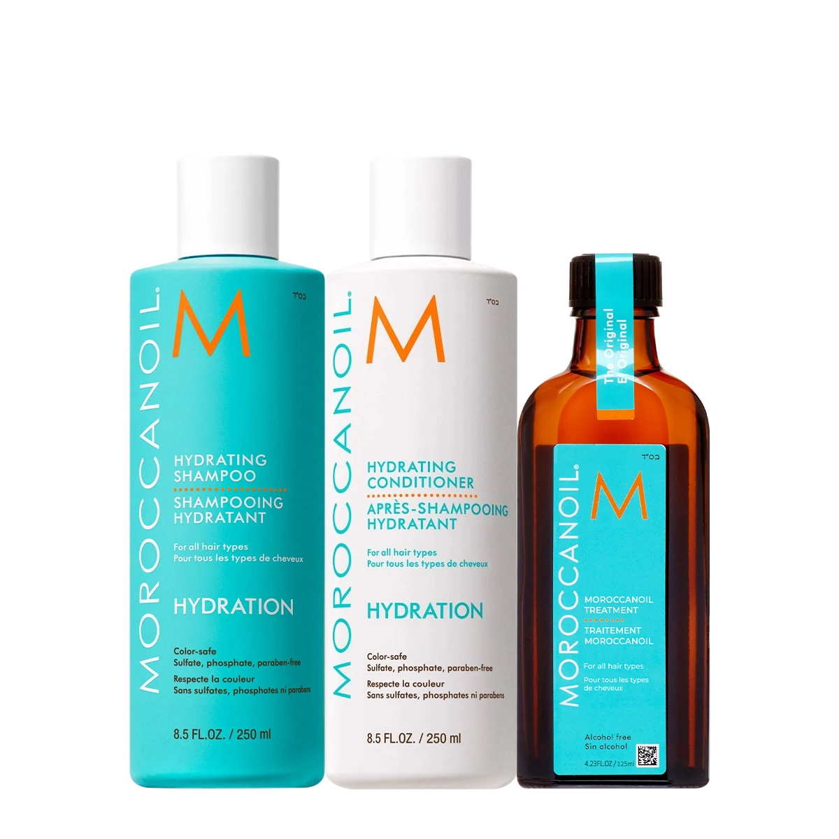 Kit Moroccanoil Hydrating Shampoo Condicionador e Treatment Óleo Capilar 125ml (3 produtos) Produto: Kit Moroccanoil Hydrating Shampoo Condicionador e Treatment Óleo Capilar 125ml (3 produtos)