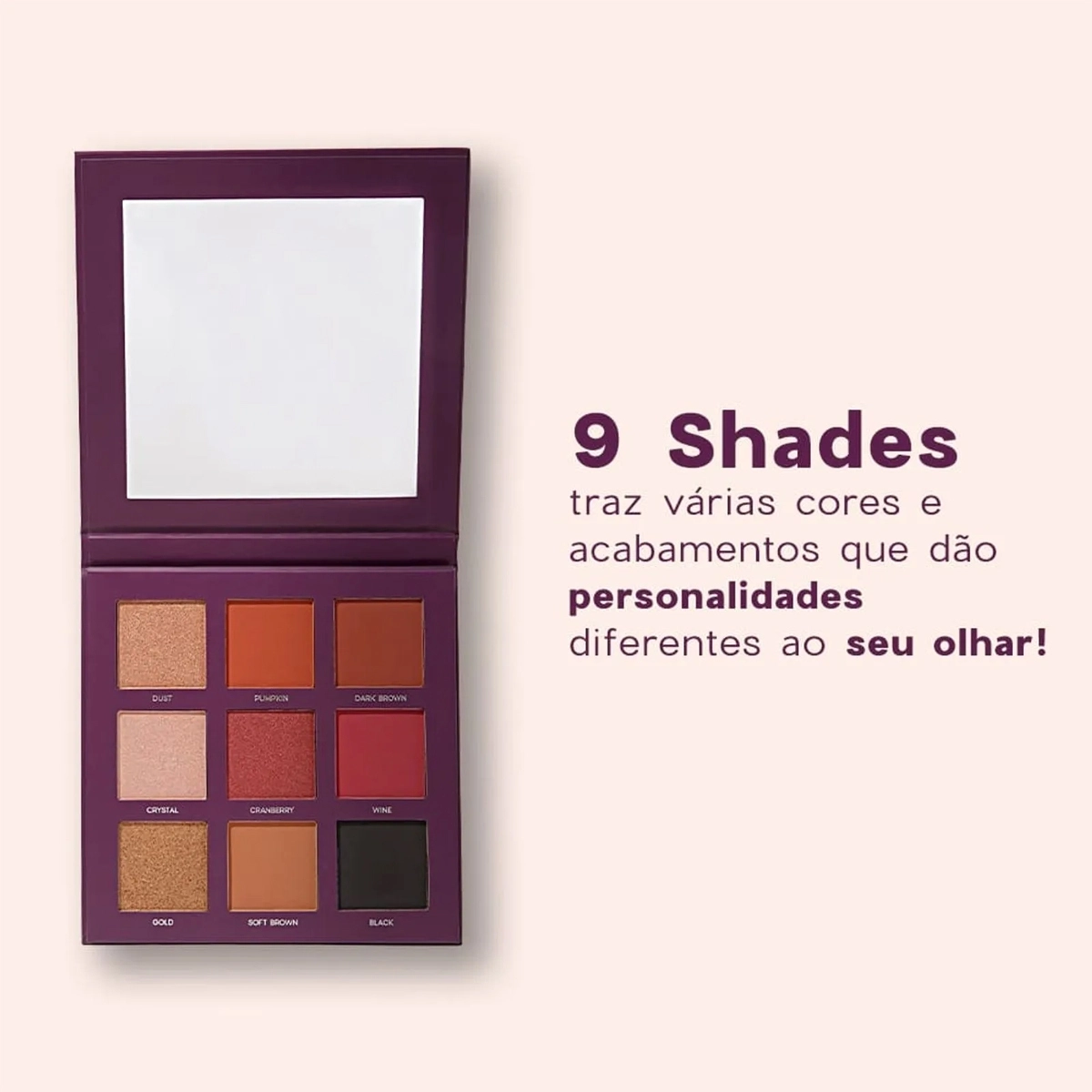 Produto: Paleta de Sombras Purple 9 Shades Océane 25g