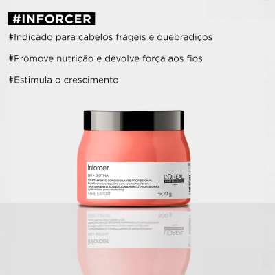 Kit L'Oréal Professionnel Inforcer Shampoo 300ml Condicionador 200ml Máscara 500g Óleo 30ml Produto Kit L'Oréal Professionnel Inforcer Shampoo 300ml Condicionador 200ml Máscara 500g Óleo 30ml