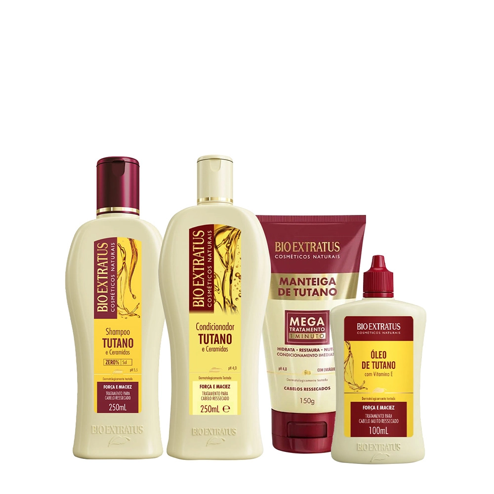 Kit Bio Extratus Tutano Duo Banho de Óleo e Manteiga de Tratamento 4 produtos) Produto: Kit Bio Extratus Tutano Duo Banho de Óleo e Manteiga de Tratamento 4 produtos)