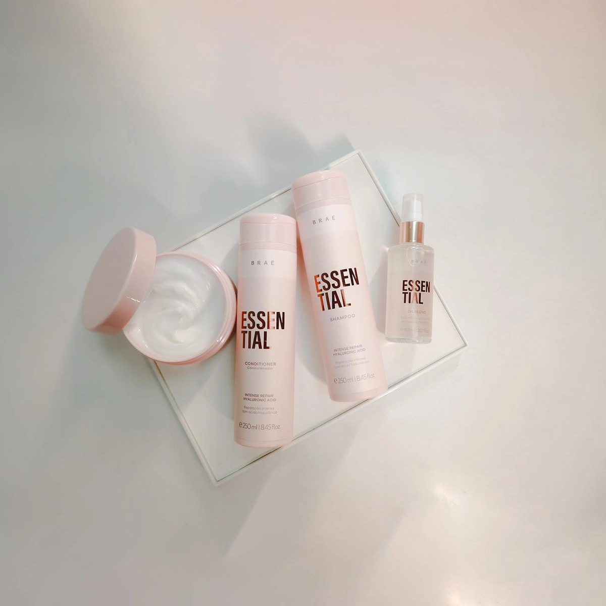 Produto: Kit Braé Essential Shampoo Máscara e Hair Protein (3 produtos)