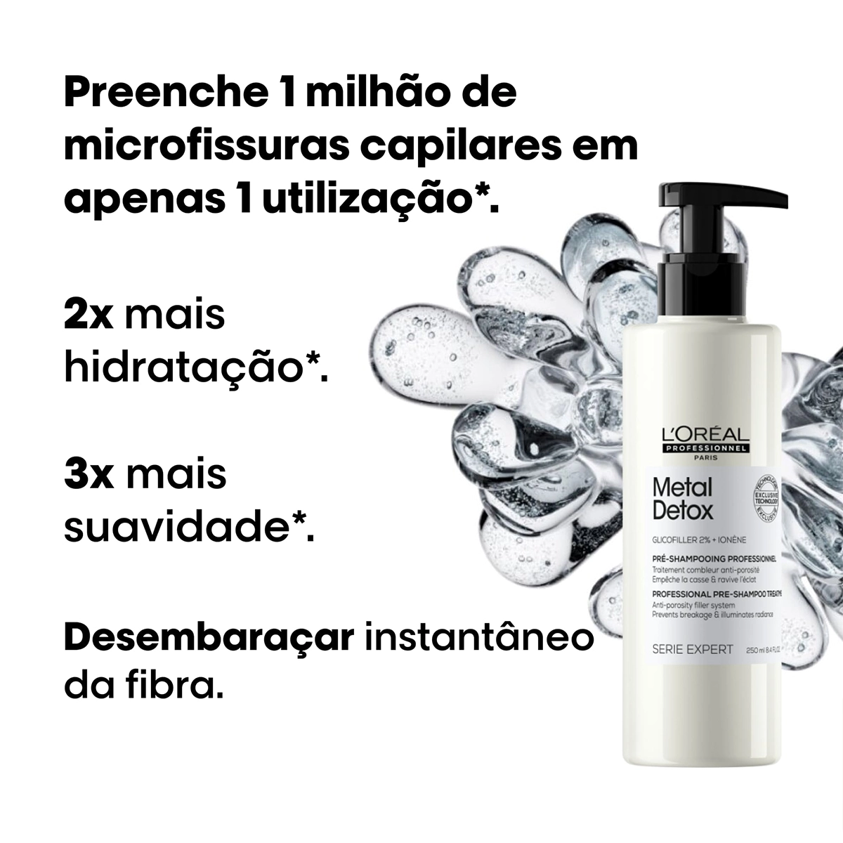 Produto: Kit L'Oréal Professionnel Metal Detox Pré Shampoo Máscara Anti-Depósito (4 produtos)