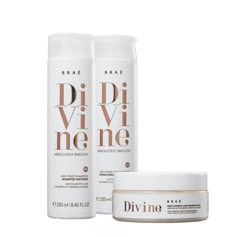 Produto: Kit Braé Divine Shampoo Condicionador Máscara e Essential Oil Blend (4 produtos)