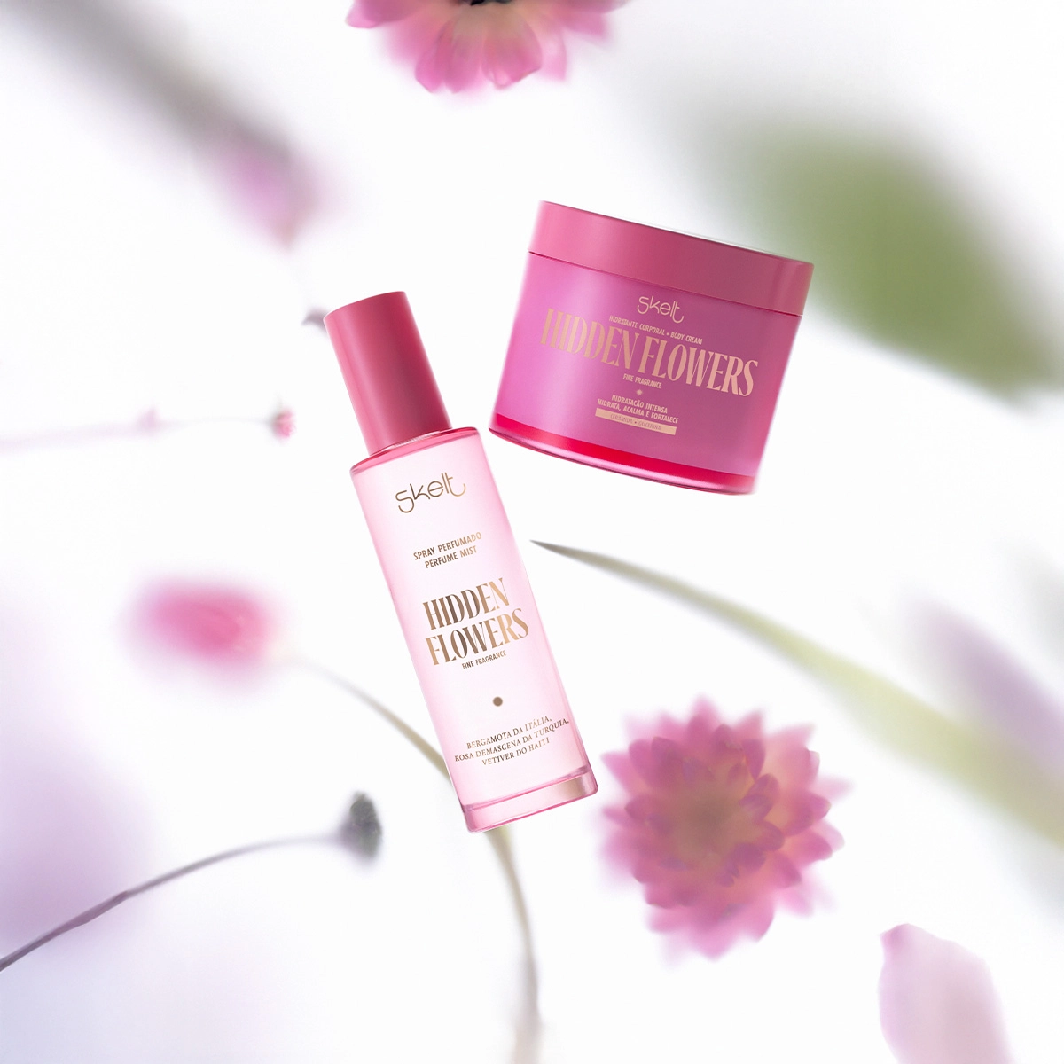 Produto Perfume Mist Body Splash Hidden Flowers Skelt Cosmetics 100ml