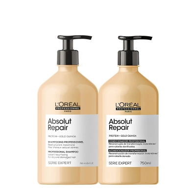 Kit L'Oréal Professionnel Absolut Repair Gold Duo 750 (2 produtos) Produto: Kit L'Oréal Professionnel Absolut Repair Gold Duo 750 (2 produtos)