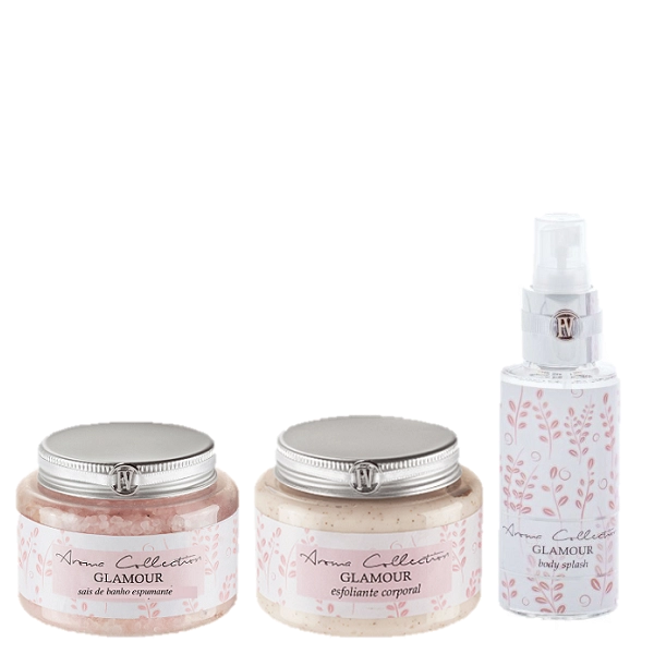 Esfoliante Corporal Sais de Banho e Body Splash Kit Glamour Flora Vie Produto: Esfoliante Corporal Sais de Banho e Body Splash Kit Glamour Flora Vie