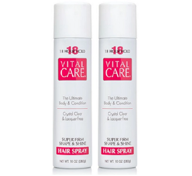 Produto: Vital Care Hair Spray Super Firm Shape and Shine 18h Hour 283g C/2