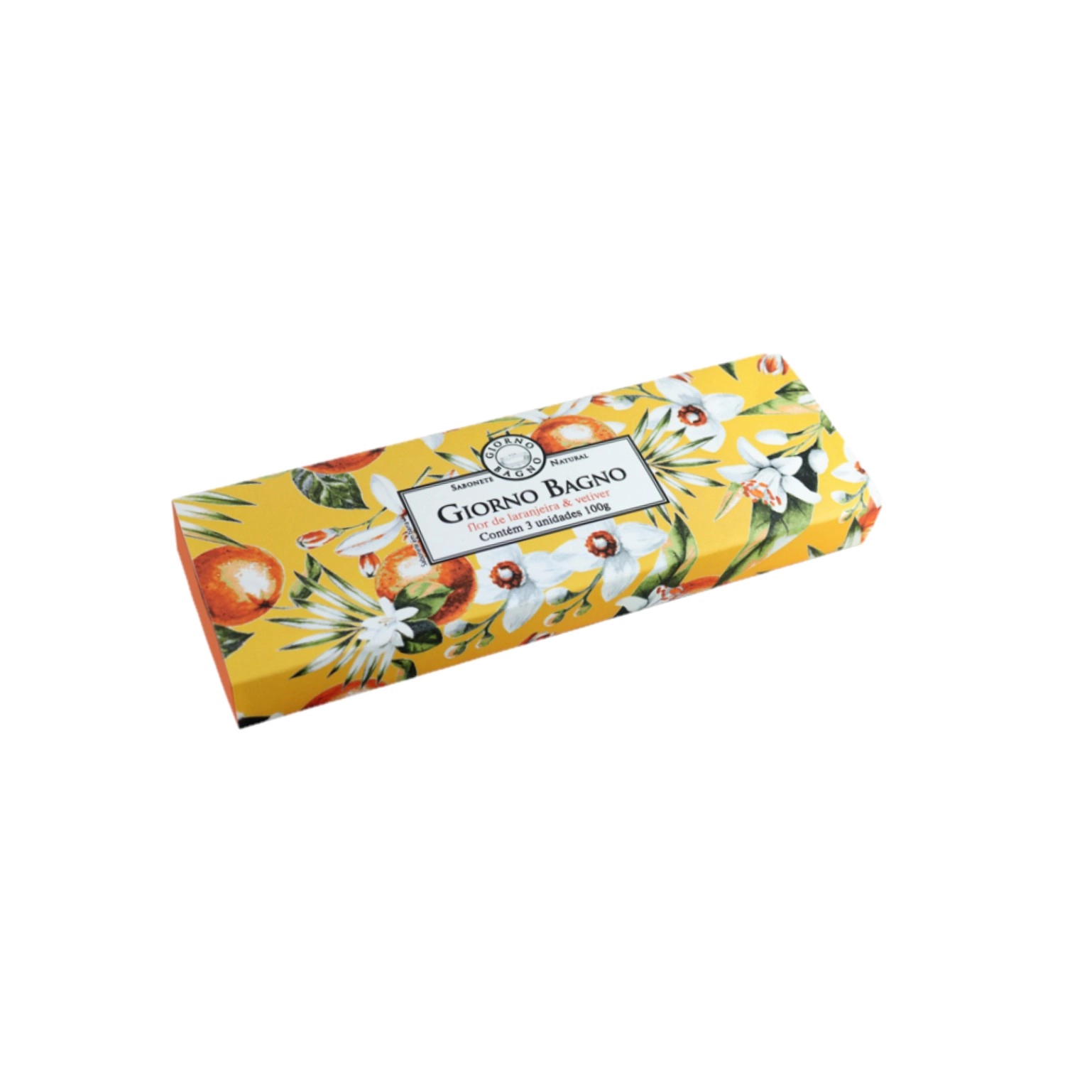 Produto: Kit 3 Sabonetes em Barra Giorno Bagno Flor de Laranjeira e Vetiver 100g