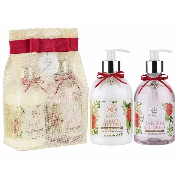 Produto: Flora Vie Jardim Secreto Kit Espuma de Banho e Emulsao Hidratante 380ml