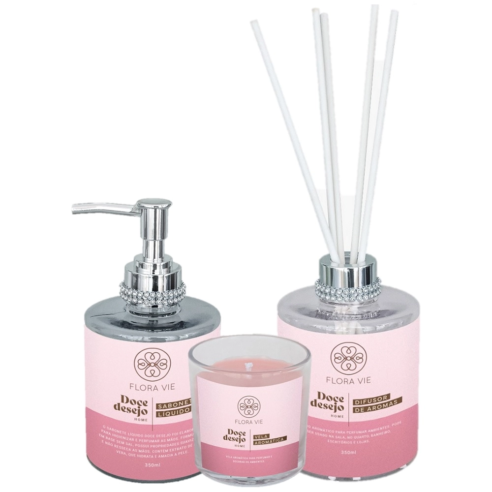 Produto: Kit Flora Vie Doce Desejo Aroma Relaxante (3 Produtos)