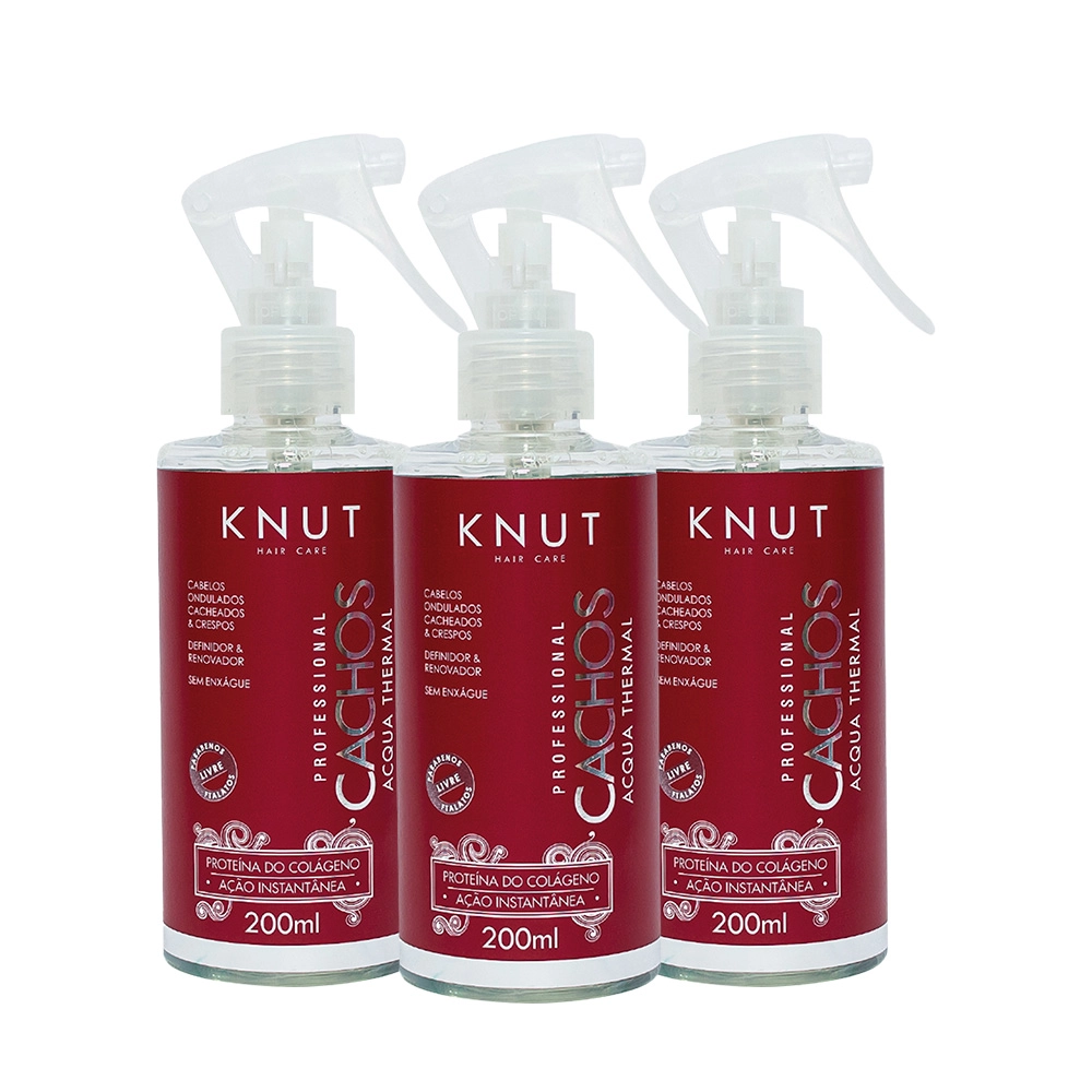 Produto: Kit Knut Professional Cachos  Acqua Thermal 200ml (3 unidades)