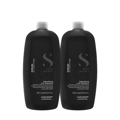 Produto Kit 2 Low Shampoo Alfaparf Milano Semi Di Lino Sublime Detoxifying 1 Litro