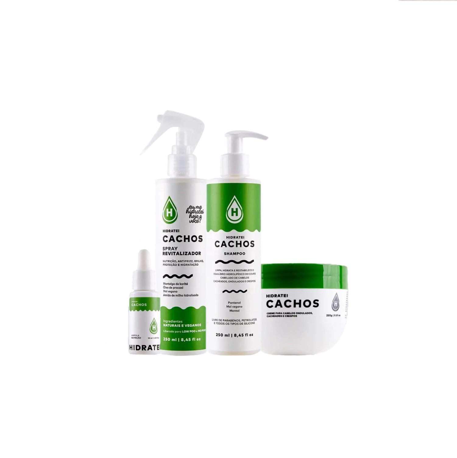 Kit Hidratei Cachos Nutrição Spray (4 produtos) Produto: Kit Hidratei Cachos Nutrição Spray (4 produtos)