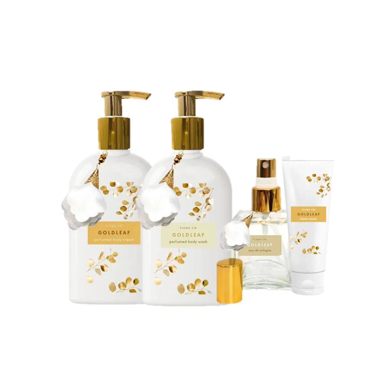 Produto: Kit Flora Vie Gold Leaf Completo (4 produtos)