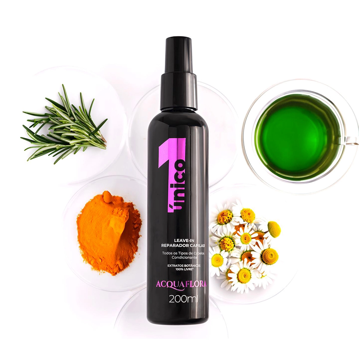 Produto: Reparador Capilar Condicionante Leave-in Acquaflora Único 200ml