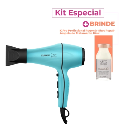 Produto: Kit Taiff Style 2000W 220V Azul Tiffany Secador K.Pro Regenér Repair Ampola (2 produtos)
