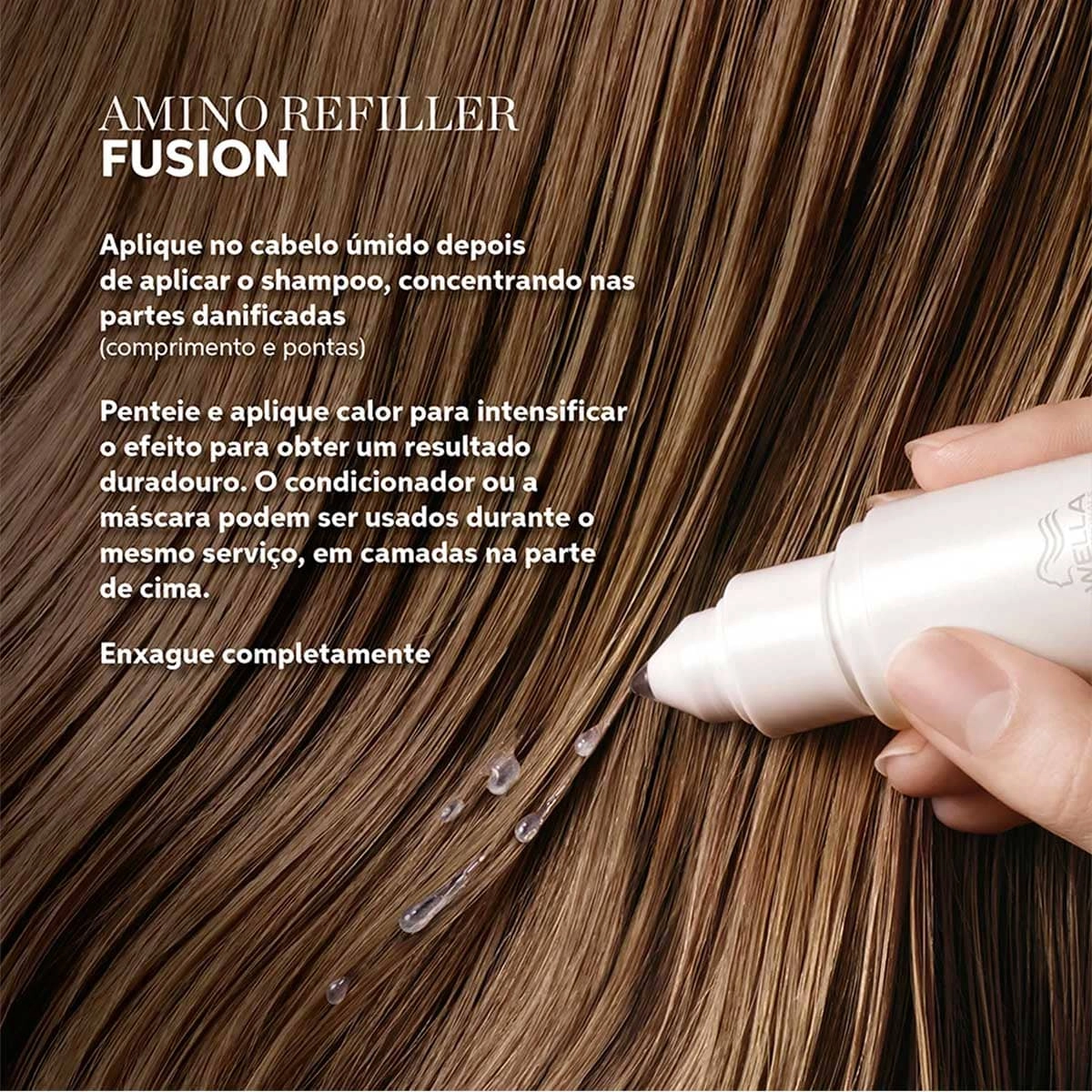 Kit Wella Professionals Fusion Shampoo 1L Condicionador 1L e Tratamento Reconstrutor 70ml Produto Kit Wella Professionals Fusion Shampoo 1L Condicionador 1L e Tratamento Reconstrutor 70ml