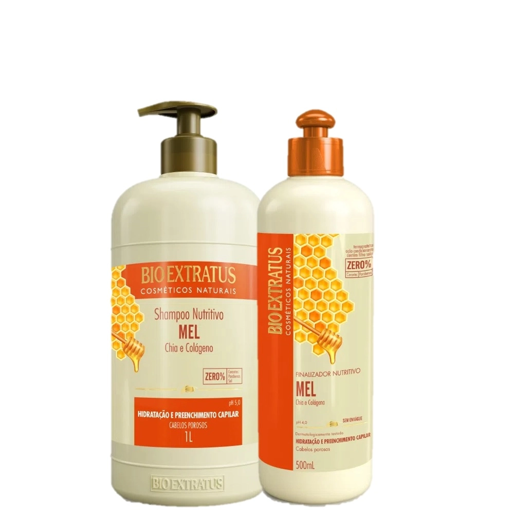 Produto: Kit Bio Extratus Mel Cabelos Porosos (2 Produtos)