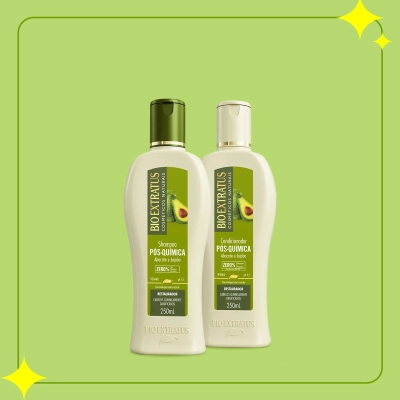 Produto: Kit Reconstrutor Pós Química Be.use Bio Extratus Shampoo 250ml Condicionador 250ml Finalizador 210ml