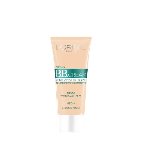 BB Cream 5 em 1 Efeito Matte FPS 50 Média L'Oréal Paris 30g Produto BB Cream 5 em 1 Efeito Matte FPS 50 Média L'Oréal Paris 30g