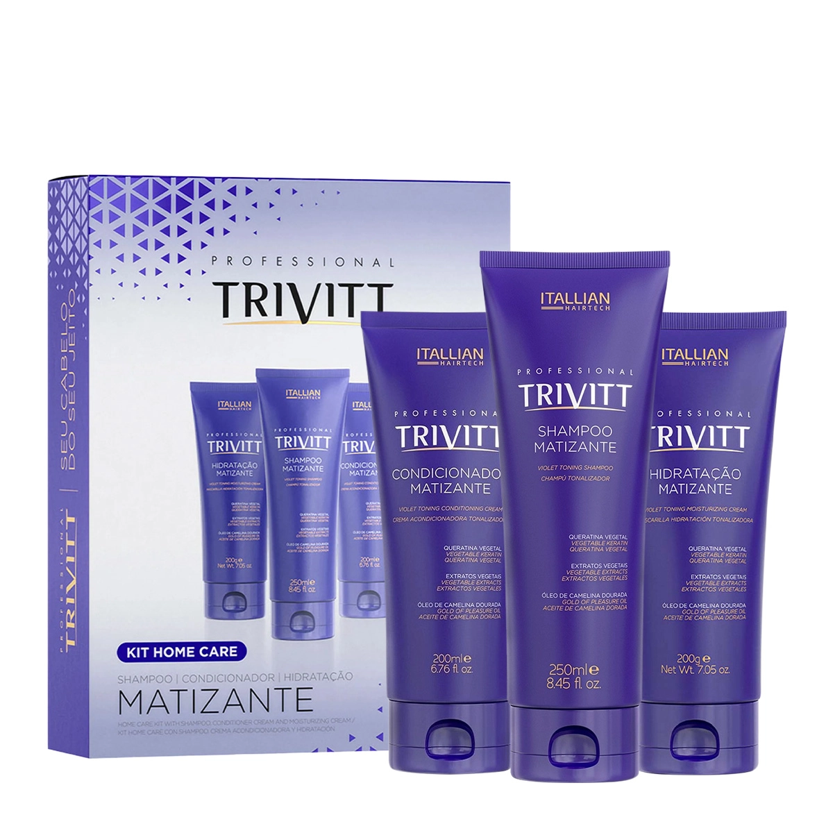 Trivitt Professional Matizante Kit Home Care (3 produtos) Produto: Trivitt Professional Matizante Kit Home Care (3 produtos)