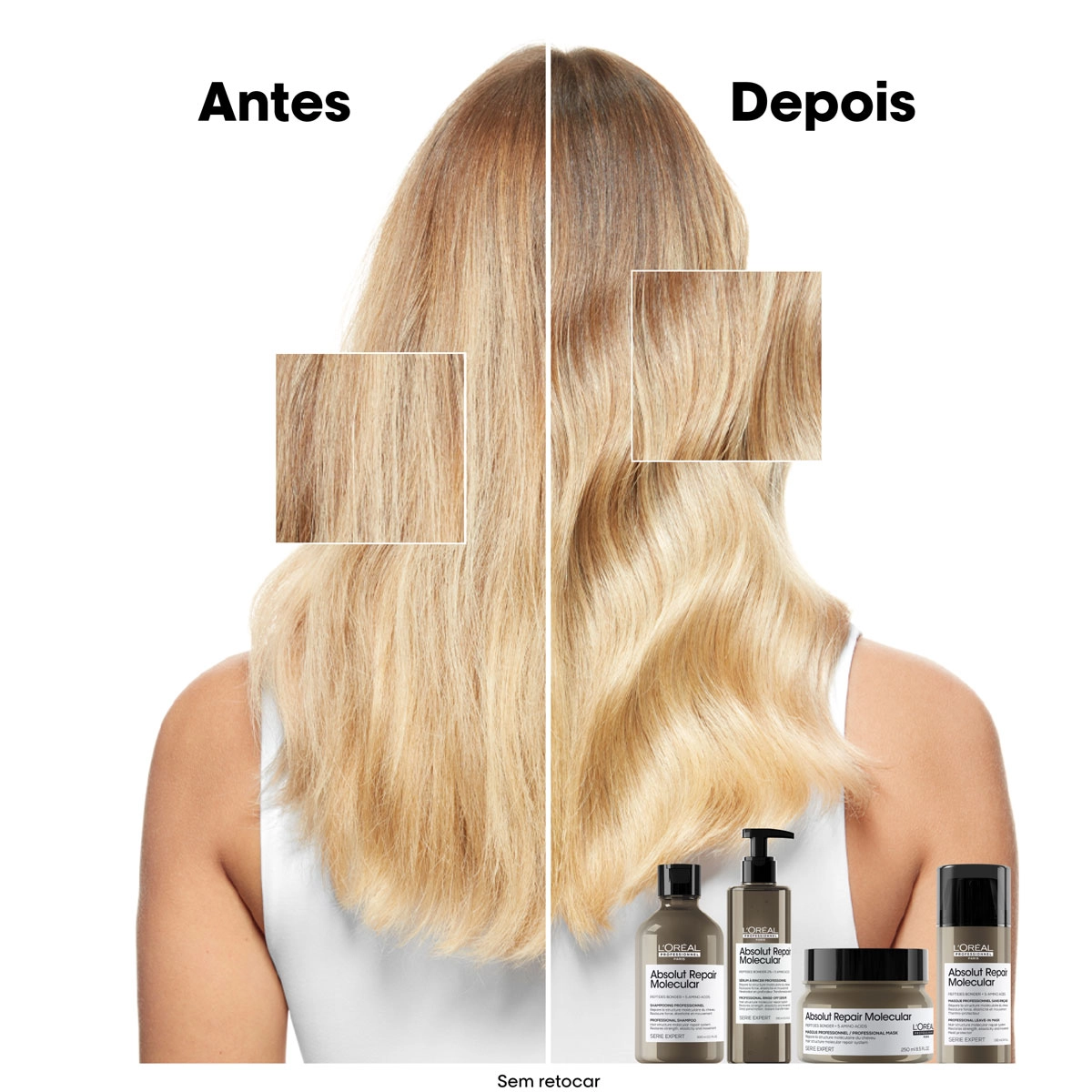 Produto: Kit L'Oréal Professionnel Absolut Repair Molecular Shampoo Máscara (2 produtos)