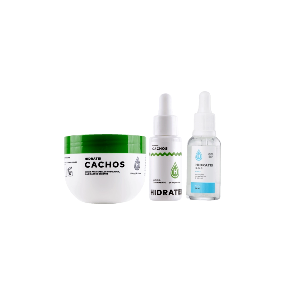 Produto: Kit Hidratei Cachos S.O.S Tratados (3 produtos)