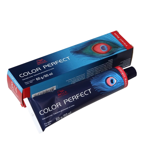 Produto: Coloração Permanente 8.4 Louro Claro Avermelhado Wella Professionals Color Perfect 60g