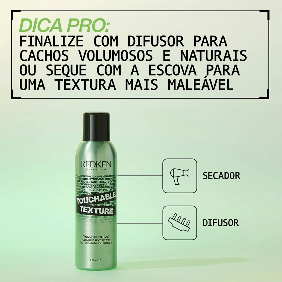 Mousse Fixador Touchable Texture Styling Redken 200ml Produto Mousse Fixador Touchable Texture Styling Redken 200ml