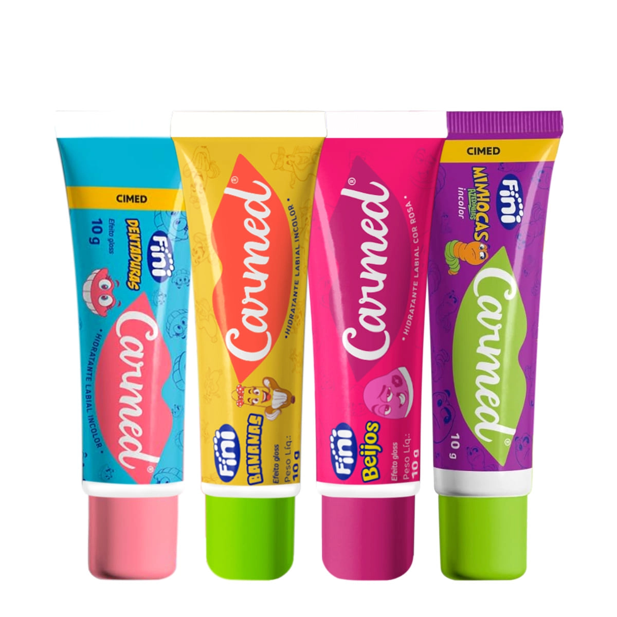 Produto: Kit Carmed Fini Clássicos Hidratante Labial (4 produtos)