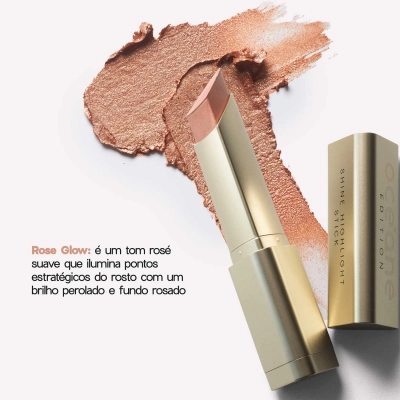 Produto Iluminador em Bastão Rose Glow Océane Edition 8g