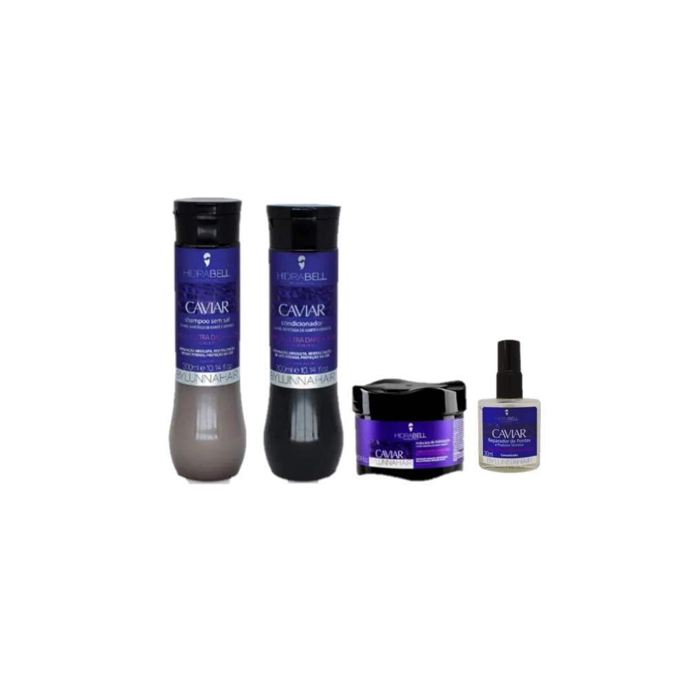 Produto: Kit Hidrabell Caviar By Lunna - Duo Reparador Máscara (4 produtos)