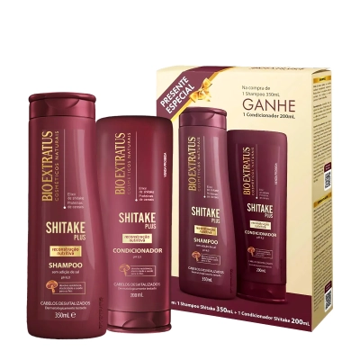 Bio Extratus Kit Shitake Plus Duo (2 produtos) Produto: Bio Extratus Kit Shitake Plus Duo (2 produtos)