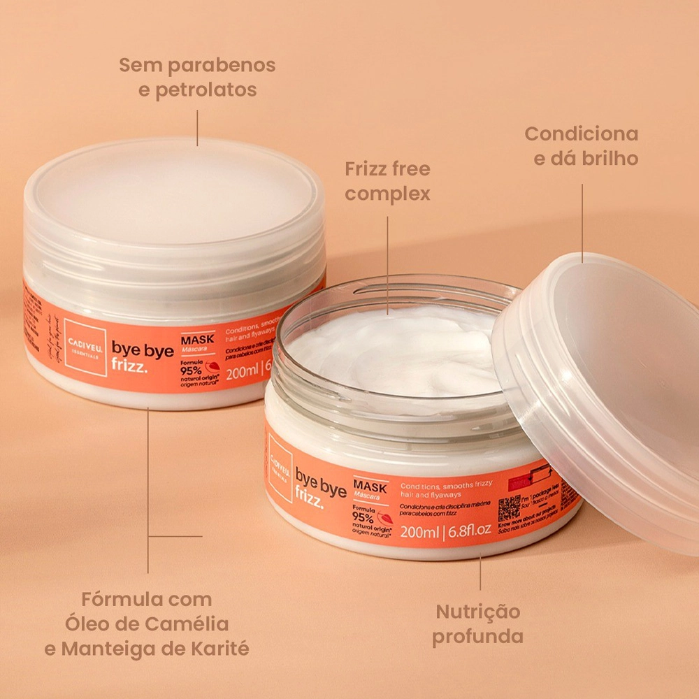 Produto: Máscara Capilar Condicionadora Bye Bye Frizz Cadiveu Professional Essentials 200ml