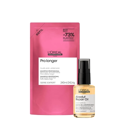 Produto: Kit L'Oréal Professionnel Pro Longer Shampoo 240ml e Óleo Reparador 30ml