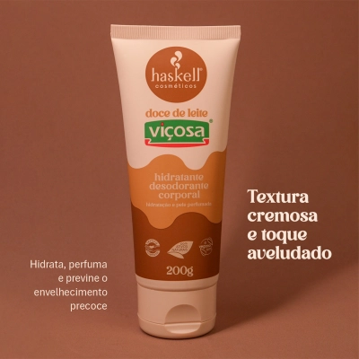 Produto: Kit Hidratante e Esfoliante Corporal Haskell Doce de Leite Viçosa 200g e 150g