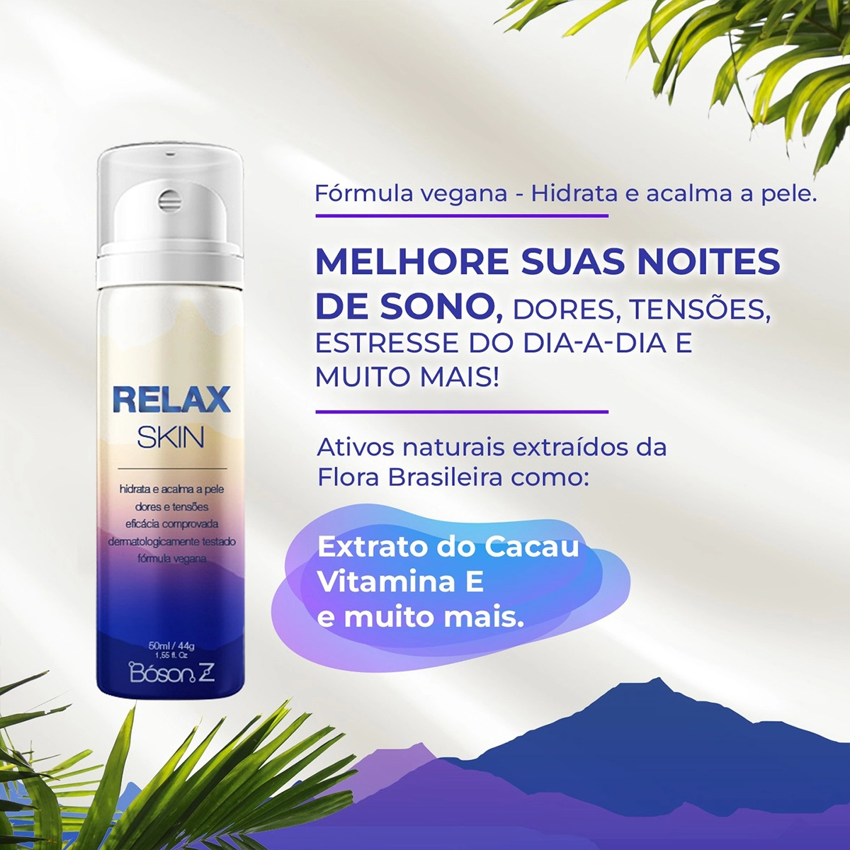 Spray Hidratante Relaxante Relax Skin Bóson Z 50ml Produto Spray Hidratante Relaxante Relax Skin Bóson Z 50ml