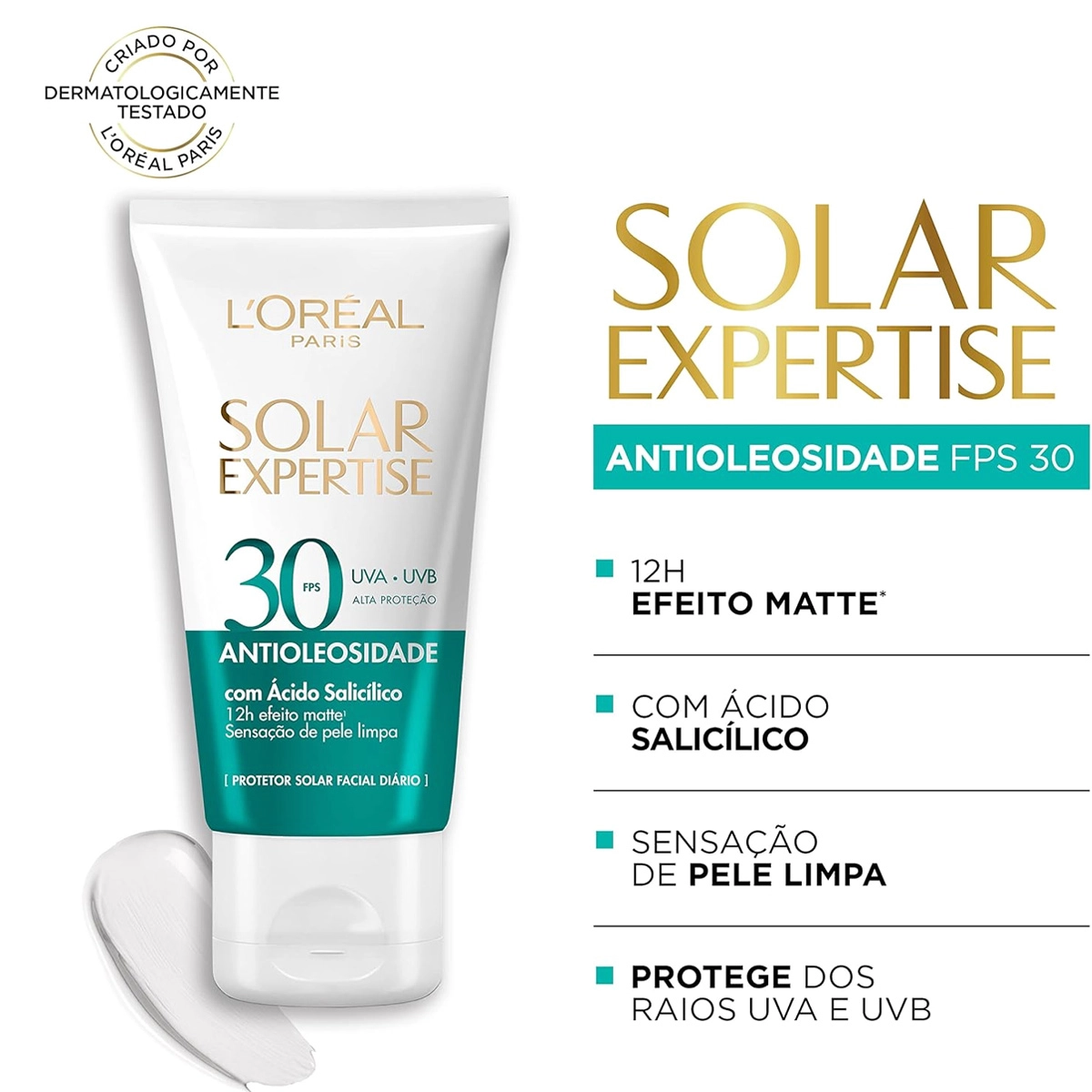 Produto: Protetor Solar Facial Antioleosidade Fps 30 L'oréal Paris Solar Expertise 40g