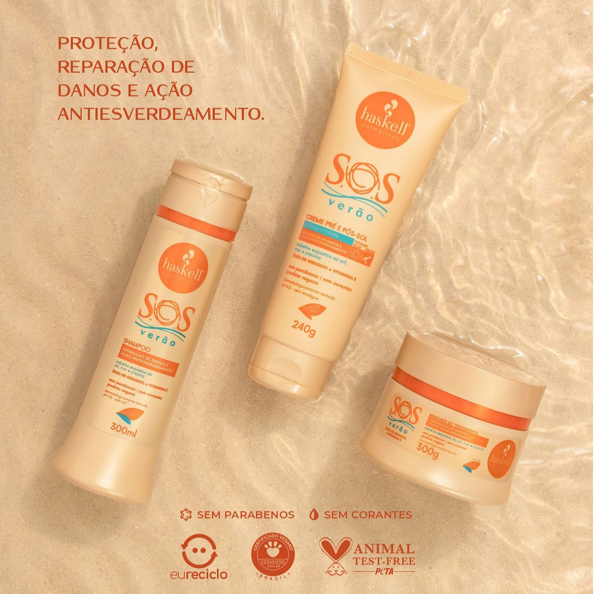 Produto: Shampoo Haskell S.O.S Verão Pós Sol 300ml