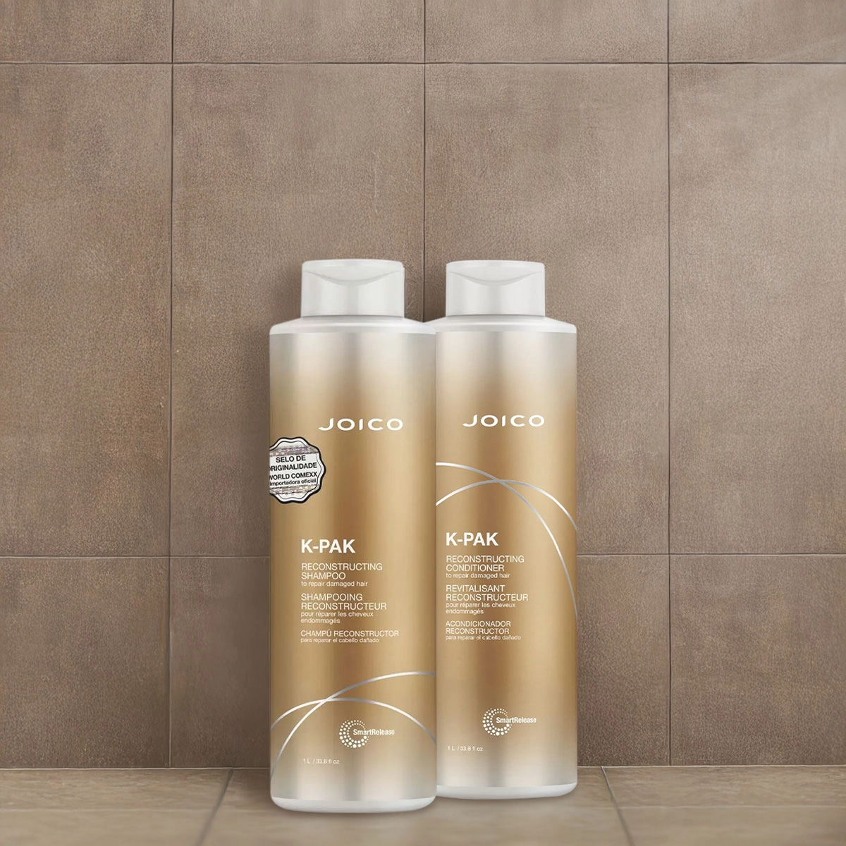 Produto: Kit Joico K-PAK Reconstrutor Revitaluxe Luster Salon Máscara Oil Spray (5 produtos)