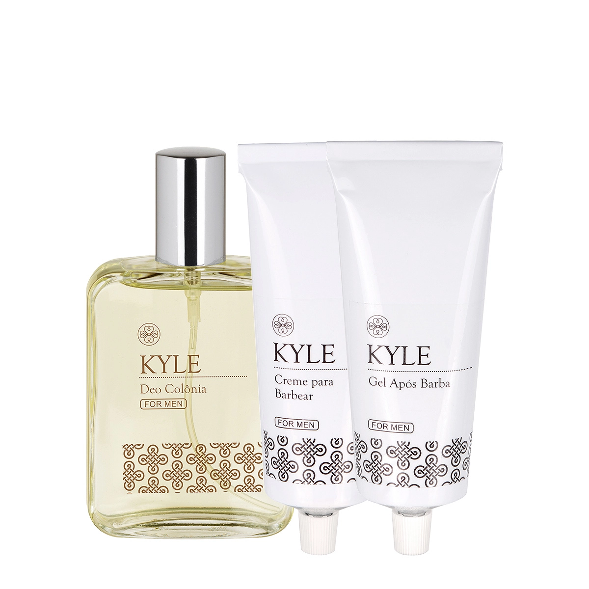 Produto: Kit Flora Vie Kyle Creme Para Barbear Perfume e Gel Pós Barba (3 produtos)