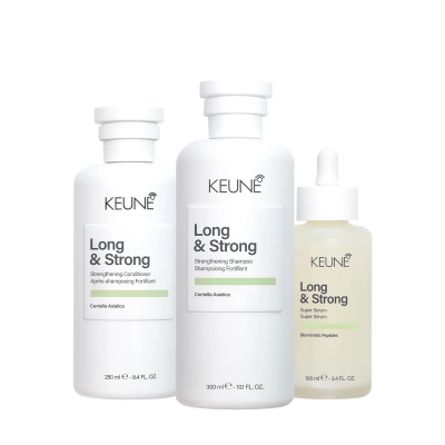 Kit Keune Long & Strong Crescimento e Densidade Shampoo Condicionador e Sérum 3 Produtos Produto Kit Keune Long & Strong Crescimento e Densidade Shampoo Condicionador e Sérum 3 Produtos