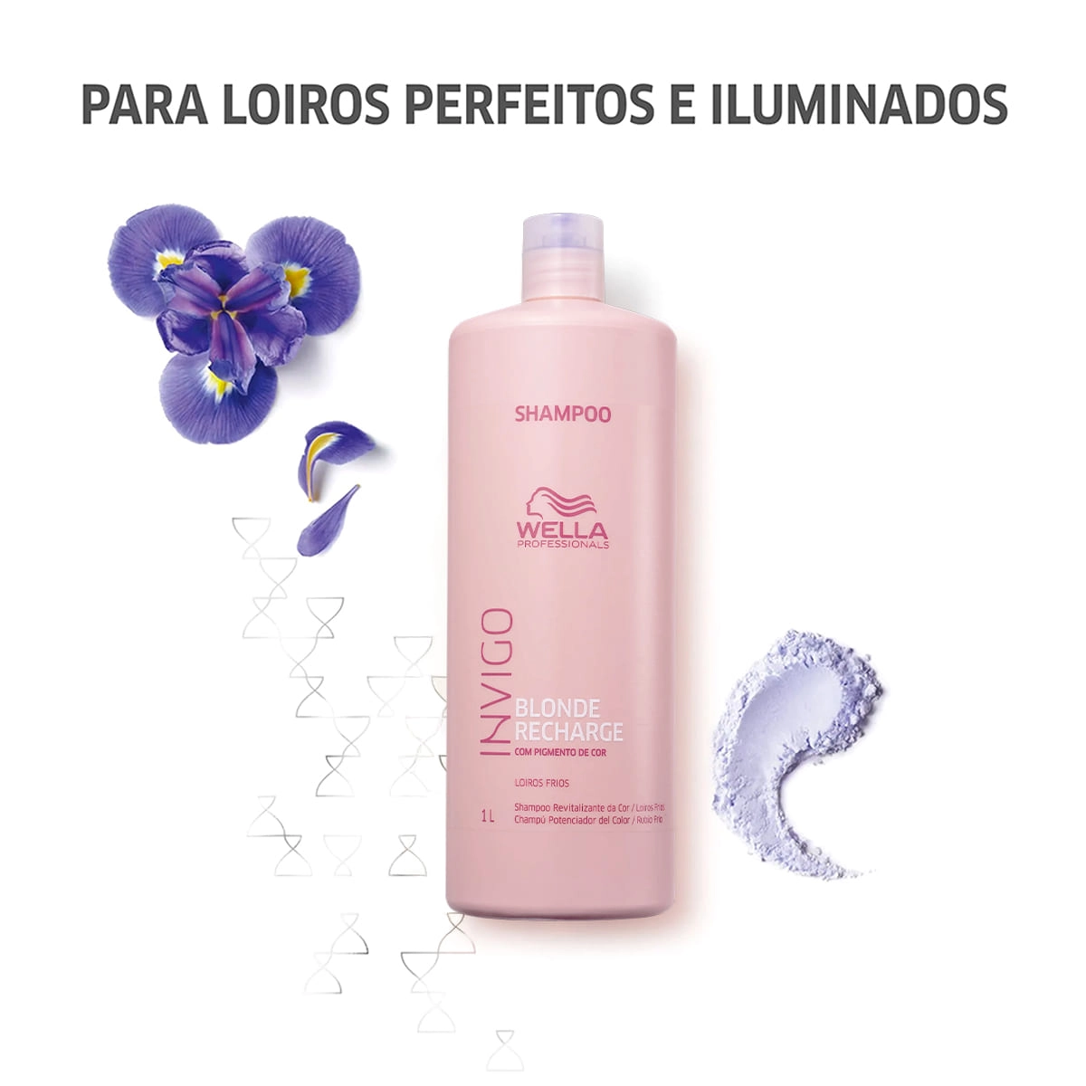 Produto: Kit 2 Shampoos Wella Professionals Invigo Blonde Recharge 1 Litro com 2 Válvulas