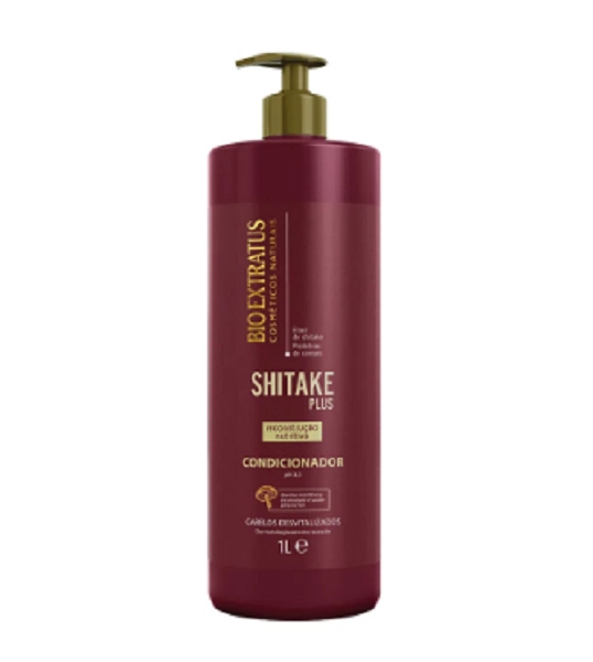 Produto: Kit Shampoo e Condicionador 1 Litro e Finalizador 200g Bio Extratus Shitake Plus