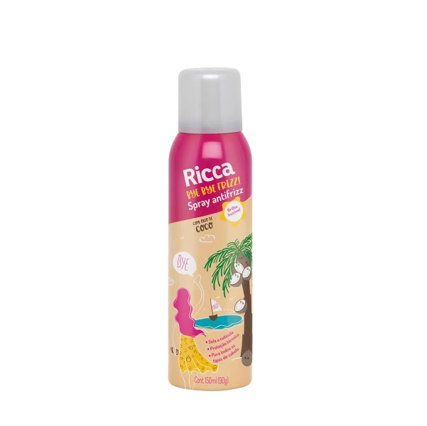 Ricca Spray Antifrizz Óleo de Coco - 150ml Produto: Ricca Spray Antifrizz Óleo de Coco - 150ml