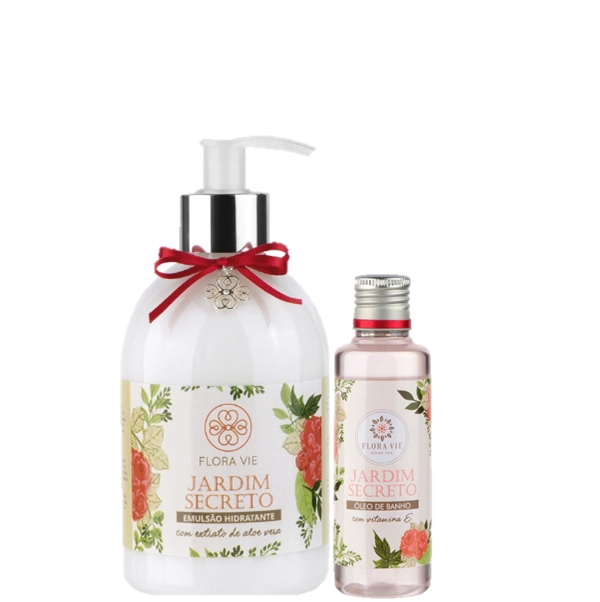 Oleo de Banho e Emulsao Hidratante Corporal Kit Jardim Secreto Flora Vie Produto: Oleo de Banho e Emulsao Hidratante Corporal Kit Jardim Secreto Flora Vie