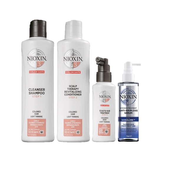 Produto: Nioxin Kit Sistema 3 300ml e Serum Anti Hair 70ml